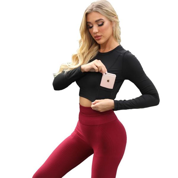women gym yoga crop yoga black t-shirts long sleeve workout fitness bike running sport shirts sportswear clothing, White;red
women gym yoga crop yoga black t-shirts long sleeve workout fitness bike running sport shirts sportswear clothing, White;red