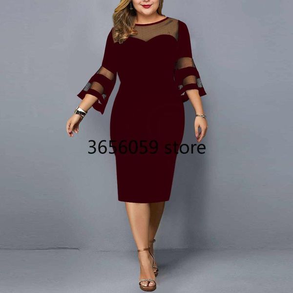casual dresses plus size dress women elegant evening party mesh flare sleeve black clothing 3xl 4xl 5xl, Black;gray
casual dresses plus size dress women elegant evening party mesh flare sleeve black clothing 3xl 4xl 5xl, Black;gray