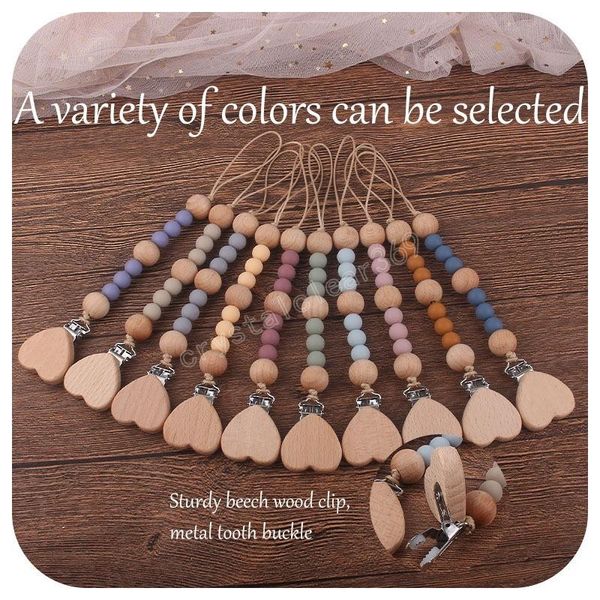 baby pacifier chain heart wood clips dummy pacifiers clip silicone beads nursing teething gift for newborn
baby pacifier chain heart wood clips dummy pacifiers clip silicone beads nursing teething gift for newborn