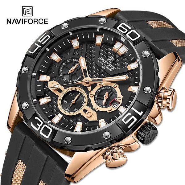 wristwatches naviforce watch men silicone strap military waterproof sport six hands chronograph quartz wrist watches luxury black gold clock, Slivery;brown
wristwatches naviforce watch men silicone strap military waterproof sport six hands chronograph quartz wrist watches luxury black gold clock, Slivery;brown