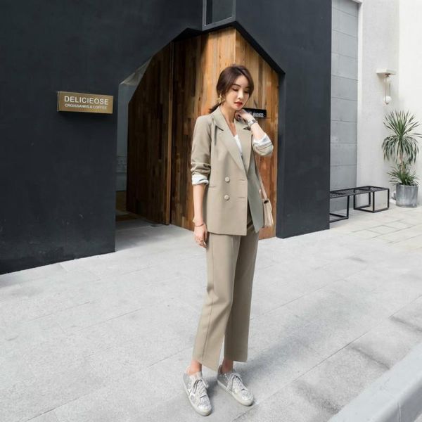women's suits & blazers black small suit double breasted women pant notched blazer high waist pencil solid ol style female 2 pieces set, White;black
women's suits & blazers black small suit double breasted women pant notched blazer high waist pencil solid ol style female 2 pieces set, White;black