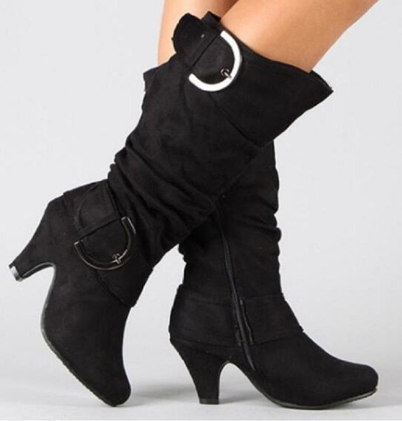 boots women shoes knee high autumn faux suede buckle fashion spike heels woman winter, Black
boots women shoes knee high autumn faux suede buckle fashion spike heels woman winter, Black