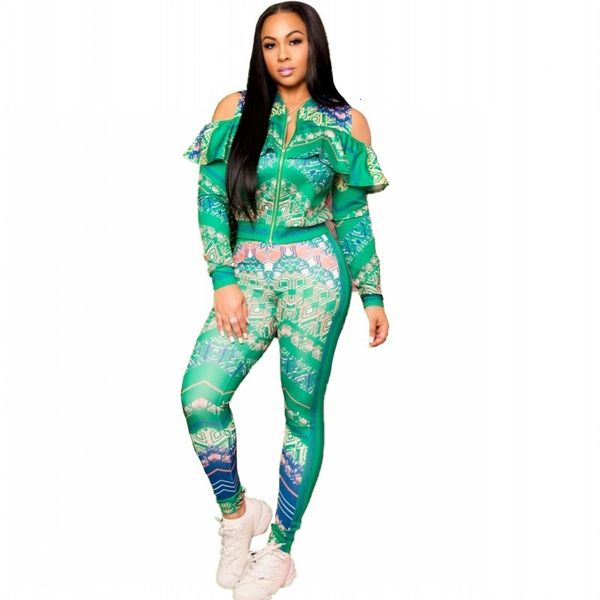 new fall set of female parts zipper hollow sleeve frilly jacket and waistband thin pants fashion floral print two pieces together 3uea, Gray
new fall set of female parts zipper hollow sleeve frilly jacket and waistband thin pants fashion floral print two pieces together 3uea, Gray
