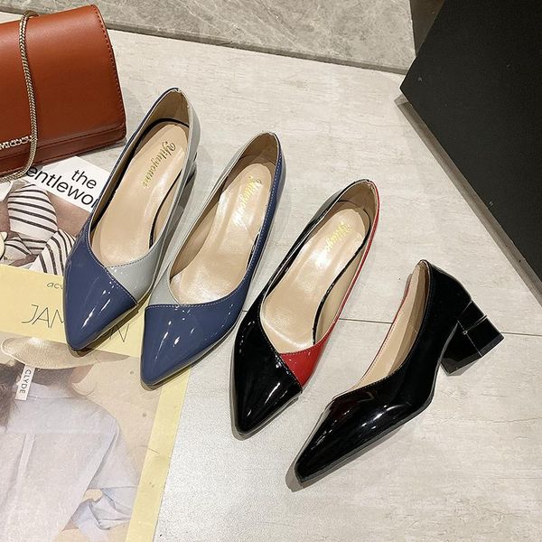dress shoes leather pointed toe colorful square heels party women concise elegant thick heel ladies pumps patent u18-68, Black
dress shoes leather pointed toe colorful square heels party women concise elegant thick heel ladies pumps patent u18-68, Black