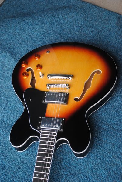china oem factory brand sunburst / black / cherry / customized color semi-hollow electric guitar 
china oem factory brand sunburst / black / cherry / customized color semi-hollow electric guitar