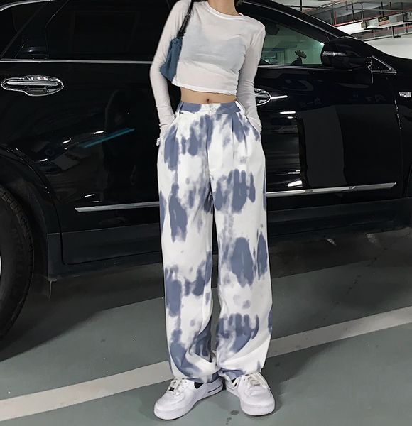2021 new high waist fashion retro tie dyed print straight loose bf drape wide leg pants women e29m, Black;white
2021 new high waist fashion retro tie dyed print straight loose bf drape wide leg pants women e29m, Black;white