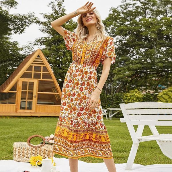 casual dresses vintage chic women yellow floral print dress bat sleeve beach bohemian maxi ladies v neck summer boho vestidos, Black;gray
casual dresses vintage chic women yellow floral print dress bat sleeve beach bohemian maxi ladies v neck summer boho vestidos, Black;gray