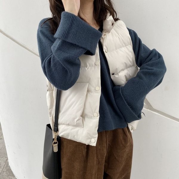 sleeveless cotton-padded jacket women winter new ins coat loose collar padded cotton waistcoat 201214, Black;white
sleeveless cotton-padded jacket women winter new ins coat loose collar padded cotton waistcoat 201214, Black;white