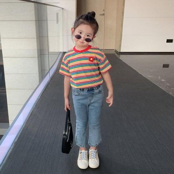 trousers children casual flared pants girls spring and autumn mid-waist solid color kids elastic waist jeans with split ends, Blue
trousers children casual flared pants girls spring and autumn mid-waist solid color kids elastic waist jeans with split ends, Blue