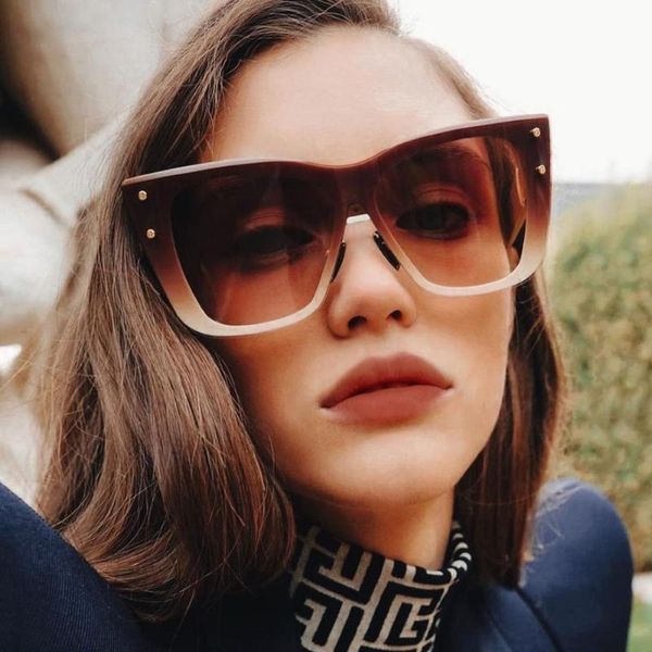 sunglasses designer big frame square women men fashion vintage rivet sun glasses female travel driving shades uv400, White;black
sunglasses designer big frame square women men fashion vintage rivet sun glasses female travel driving shades uv400, White;black