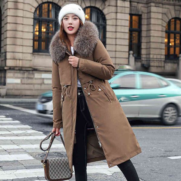 women's wool & blends winter women coat thick female x-long cotton padded jacket big fur collar long parkas warm liner detachable w8uh, Black
women's wool & blends winter women coat thick female x-long cotton padded jacket big fur collar long parkas warm liner detachable w8uh, Black