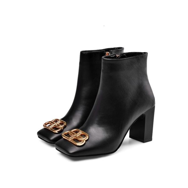 2021 european and style decorative metal material square-headed booties fashion women's boots hda1, Black
2021 european and style decorative metal material square-headed booties fashion women's boots hda1, Black