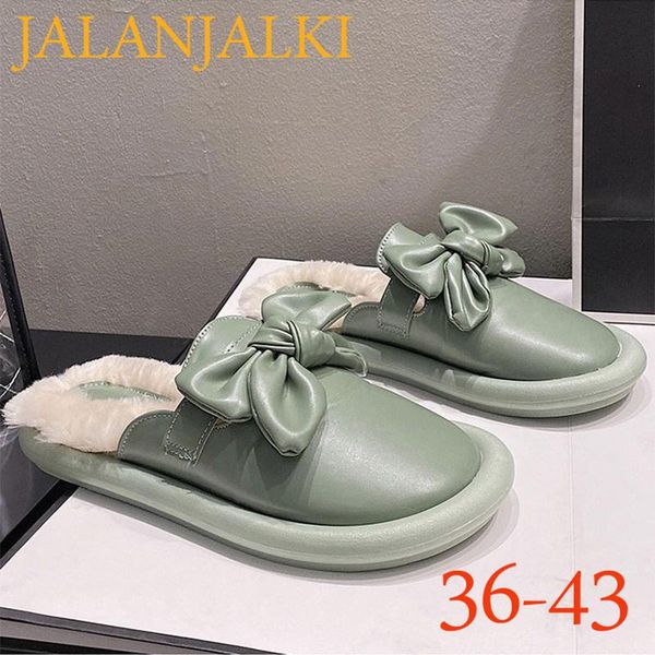 slippers jalanjali winter women fashion lovely bow-knot faux fur shoes non-slip slides femal outdoor sandals candy colors, Black
slippers jalanjali winter women fashion lovely bow-knot faux fur shoes non-slip slides femal outdoor sandals candy colors, Black