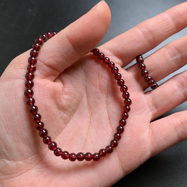 beaded, strands 4mm natural garnet stone round beads bracelet elastic string strand ring wrist jewelry creative, Black
beaded, strands 4mm natural garnet stone round beads bracelet elastic string strand ring wrist jewelry creative, Black