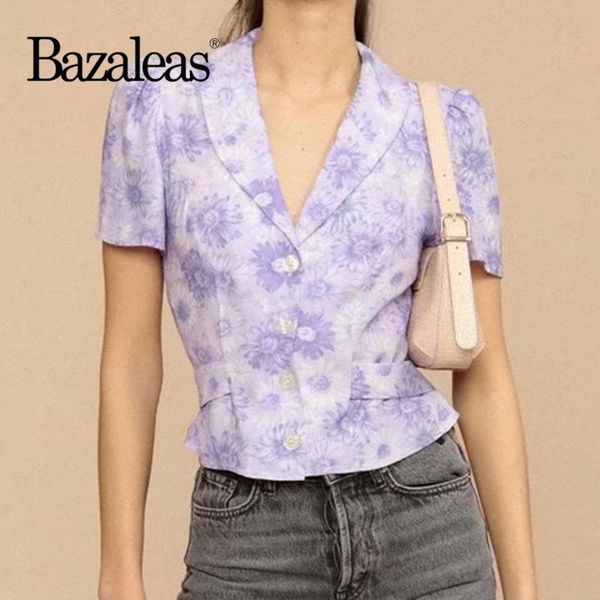 women's blouses & shirts bazaleas vintage purple tournesol print turn down collar blouse chic center buttons ropa mujer fashion women h, White
women's blouses & shirts bazaleas vintage purple tournesol print turn down collar blouse chic center buttons ropa mujer fashion women h, White