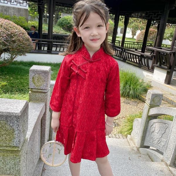 ethnic clothing 2021 chinese traditional dress for girls vintage cheongsam kids long sleeve hanfu princess year outfit autumn red
ethnic clothing 2021 chinese traditional dress for girls vintage cheongsam kids long sleeve hanfu princess year outfit autumn red