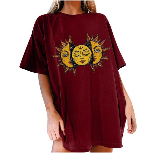 women's t-shirt fashion woman vintage 90s sun moon face letter print short sleeve graphic oversize loose harajuku female tee #t2g, White
women's t-shirt fashion woman vintage 90s sun moon face letter print short sleeve graphic oversize loose harajuku female tee #t2g, White