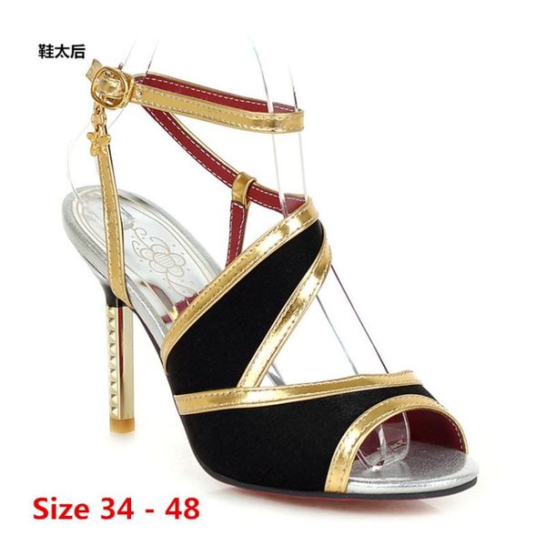sandals super high heels pumps gladiator women party wedding cross strap heel shoes small big size 34 - 48, Black
sandals super high heels pumps gladiator women party wedding cross strap heel shoes small big size 34 - 48, Black