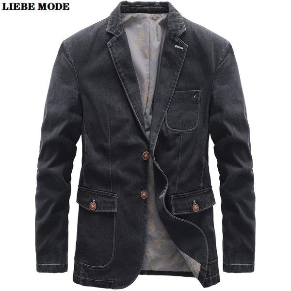 men's suits & blazers business casual denim blazer three pockets mens slim fit jeans suit jacket for men spring autumn cotton homme, White;black
men's suits & blazers business casual denim blazer three pockets mens slim fit jeans suit jacket for men spring autumn cotton homme, White;black