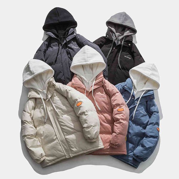 men's down & parkas masculine solid thick winter colorfuls bubble coat korean fashion jacket pockets streetwear fake 2 p parka puffer l, Black
men's down & parkas masculine solid thick winter colorfuls bubble coat korean fashion jacket pockets streetwear fake 2 p parka puffer l, Black