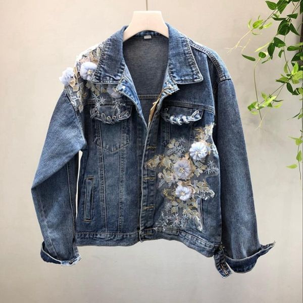 women's jackets sexemara fashion the loose wild heavy work three-dimensional embroidery flowers washed denim jacket, Black;brown
women's jackets sexemara fashion the loose wild heavy work three-dimensional embroidery flowers washed denim jacket, Black;brown