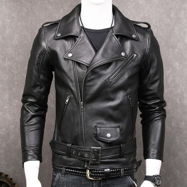 men's leather & faux black slim motorcycle genuine jacket coats men fashion sashes plus size xxxxxl real jackets luxury sheepskin
men's leather & faux black slim motorcycle genuine jacket coats men fashion sashes plus size xxxxxl real jackets luxury sheepskin