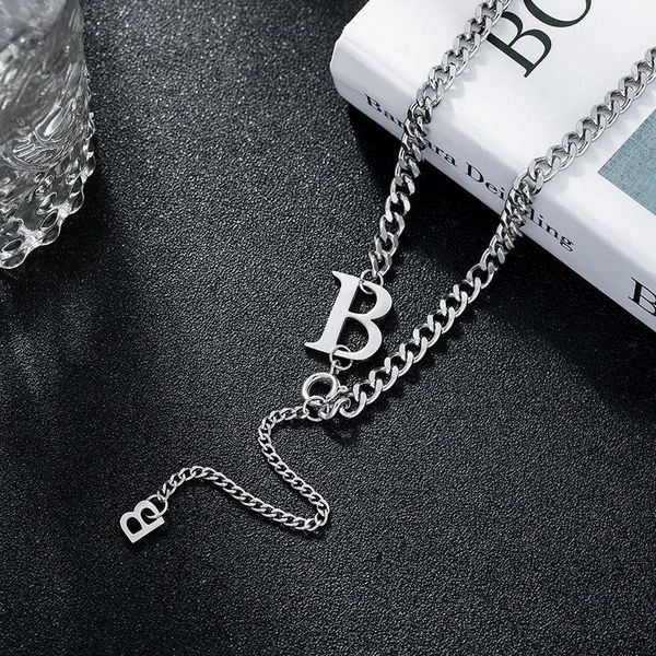 pendant necklaces b letter titanium steel non-fading necklace female hip-hop simple cold style clavicle chain accessories, Silver
pendant necklaces b letter titanium steel non-fading necklace female hip-hop simple cold style clavicle chain accessories, Silver
