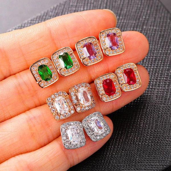stud wedding earrings for women multicolor zircon piercing ear accessories earing jewelry engagement gifts bride girls e275, Golden;silver 
stud wedding earrings for women multicolor zircon piercing ear accessories earing jewelry engagement gifts bride girls e275, Golden;silver