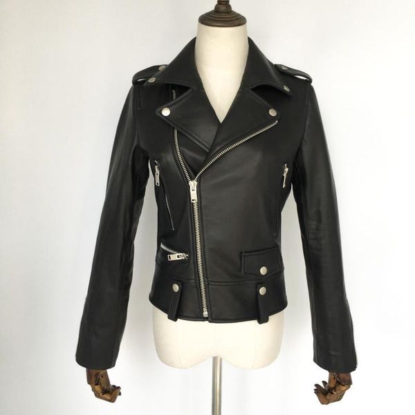 women's leather & faux spring genuine jacket women 2021 fashion real sheepskin coat rivet motorcycle biker female sheep coat113, Black
women's leather & faux spring genuine jacket women 2021 fashion real sheepskin coat rivet motorcycle biker female sheep coat113, Black
