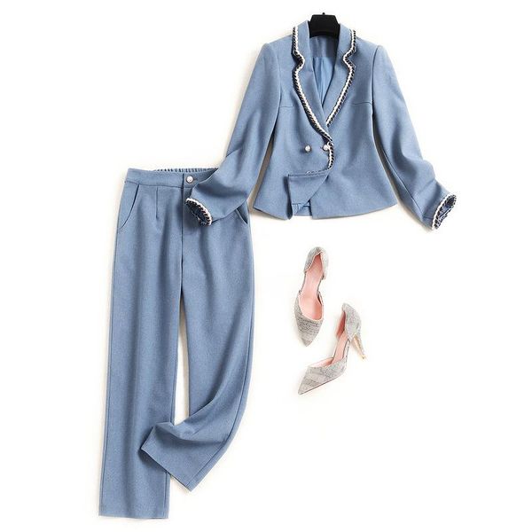 women's two piece pants european high-end 2 set women suit 2021 autumn elegant lapel pencil 15268, White
women's two piece pants european high-end 2 set women suit 2021 autumn elegant lapel pencil 15268, White
