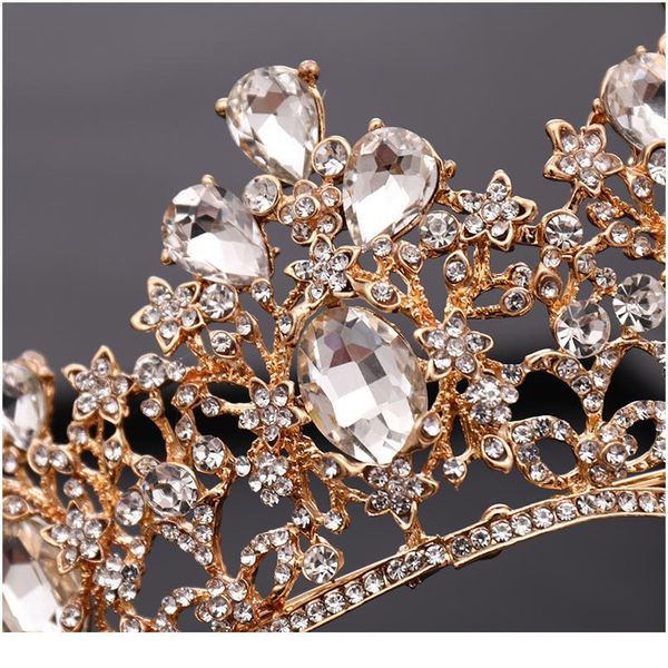 vintage baroque gold rhinestone crystal crown wedding tiara crown pageant prom crowns bride headbands crown hair acc jllgey, Silver 
vintage baroque gold rhinestone crystal crown wedding tiara crown pageant prom crowns bride headbands crown hair acc jllgey, Silver