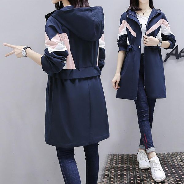 women's trench coats 2021 fashion long sleeve spring autumn clothing casual hooded windbreaker female overcoats m243, Tan;black
women's trench coats 2021 fashion long sleeve spring autumn clothing casual hooded windbreaker female overcoats m243, Tan;black