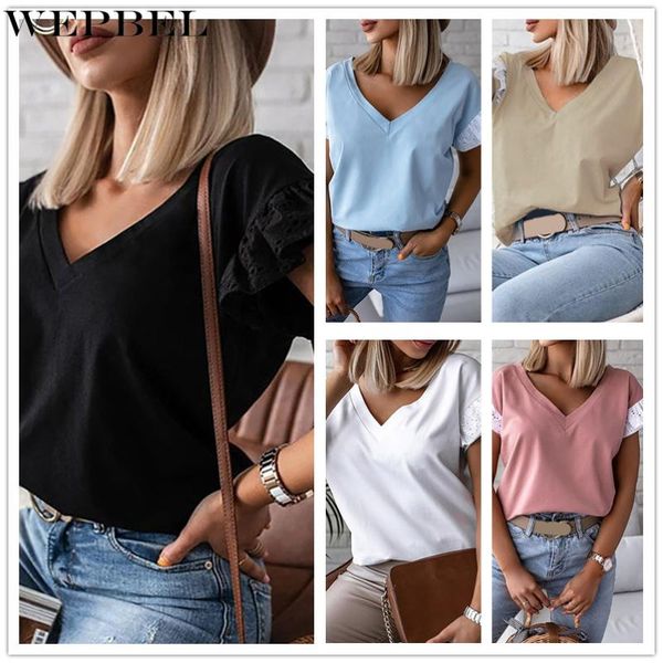women's blouses & shirts mandylandy women summer fashion shirt lady casual solid color short ruffle sleeve v neck loose t-shirt blouse, White
women's blouses & shirts mandylandy women summer fashion shirt lady casual solid color short ruffle sleeve v neck loose t-shirt blouse, White