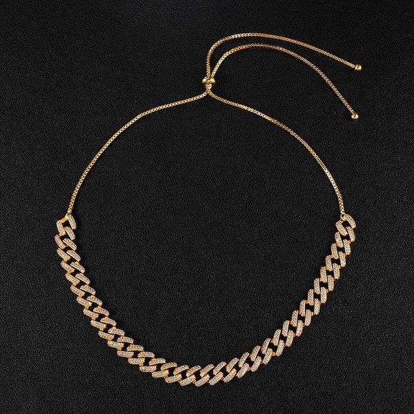 chains adjustable stainless steel gold square box chain splicing cuban necklace fashion hip hop jewelry copper inlaid zircon, Silver
chains adjustable stainless steel gold square box chain splicing cuban necklace fashion hip hop jewelry copper inlaid zircon, Silver