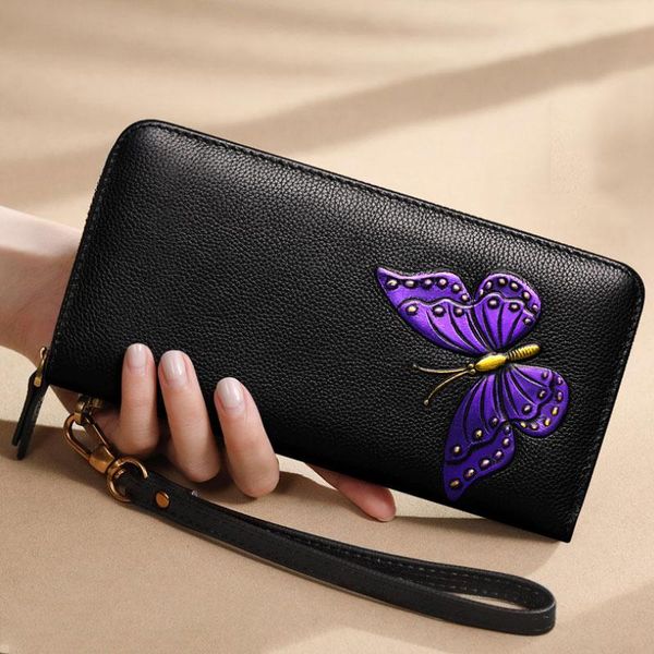 wallets fashion ladies genuine leather long butterfly clutch purse female real large capacity multi pocket, Red;black
wallets fashion ladies genuine leather long butterfly clutch purse female real large capacity multi pocket, Red;black