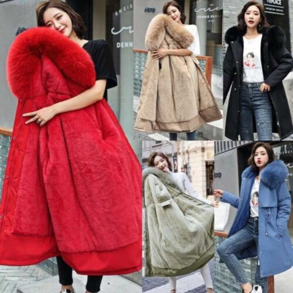 women's trench coats fashion long fur trimmed hooded padded puffer parka coat ladies winter warm jacket outwear, Tan;black
women's trench coats fashion long fur trimmed hooded padded puffer parka coat ladies winter warm jacket outwear, Tan;black