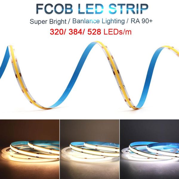 5m flexible led cob strip 12v 24v ra90 320 384 528 leds 3000k 4000k 6000k warm natural cold white soft fob led tape decor lamp
5m flexible led cob strip 12v 24v ra90 320 384 528 leds 3000k 4000k 6000k warm natural cold white soft fob led tape decor lamp