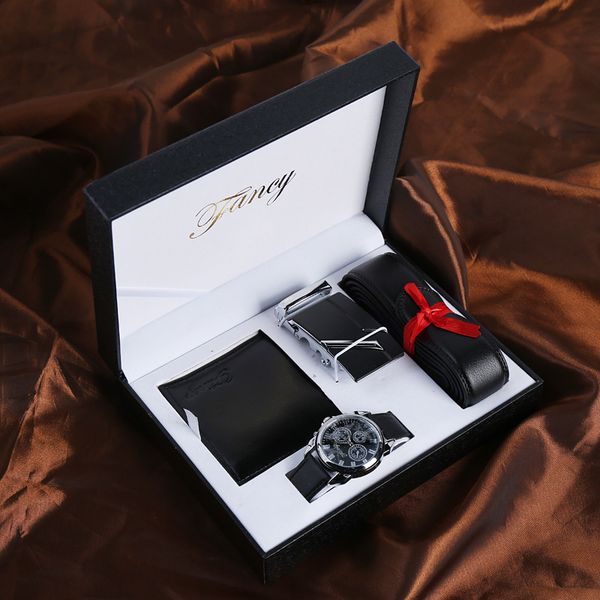 watches man gift set with box leather belt men wallets mens luxury quartz wrist for father's day, Slivery;brown
watches man gift set with box leather belt men wallets mens luxury quartz wrist for father's day, Slivery;brown