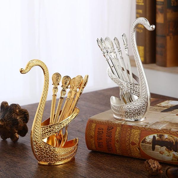 spoons metal swan spoon storage box household ornaments fashion creative dessert afternoon tea set
spoons metal swan spoon storage box household ornaments fashion creative dessert afternoon tea set