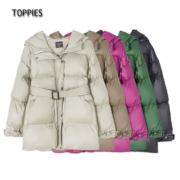 ies winter hooded puffer jacket coat women parkas belt jacket oversized outwear women clothing 211008, Black
ies winter hooded puffer jacket coat women parkas belt jacket oversized outwear women clothing 211008, Black