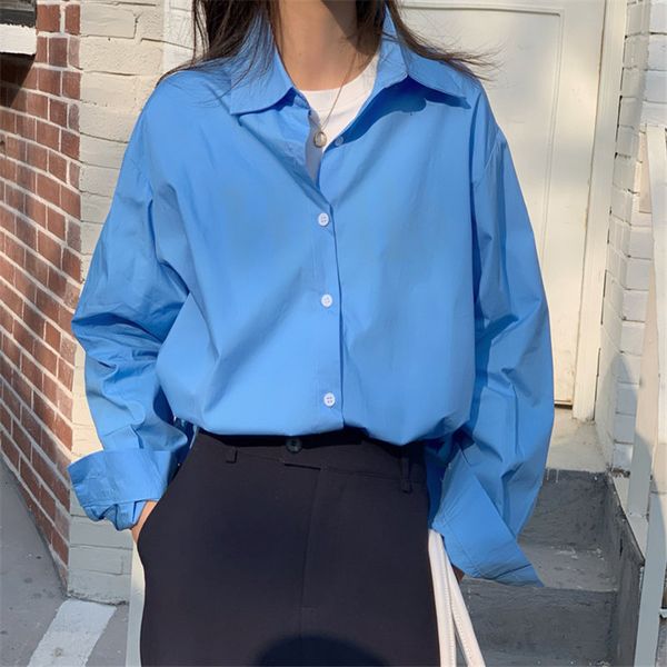minimalist stylish korean chic women 2021 streetwear outwear shirts office lady lapel ol new arrival all match npxp, White
minimalist stylish korean chic women 2021 streetwear outwear shirts office lady lapel ol new arrival all match npxp, White