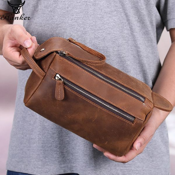 flanker crazy horse leather men cosmetic bag casual wash bag travel makeup bag double zipper man toiletry case with phone pocket 201201
flanker crazy horse leather men cosmetic bag casual wash bag travel makeup bag double zipper man toiletry case with phone pocket 201201