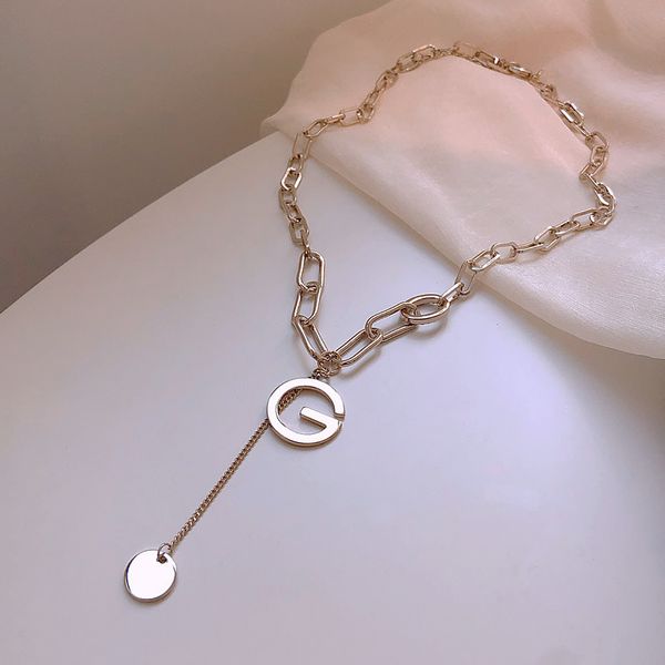 design jewelry ins style letter hip hop necklace korean sense bai tie sweater simple net red clavicle chain, Golden;silver
design jewelry ins style letter hip hop necklace korean sense bai tie sweater simple net red clavicle chain, Golden;silver