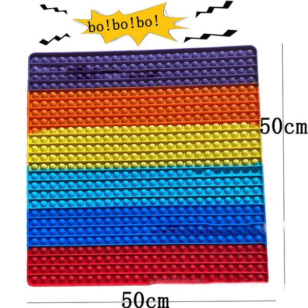 50*50cm super big fidget toys rainbow anti stress bubbles push sensory toy stress-reliever board games reusable squeeze kids gifts
50*50cm super big fidget toys rainbow anti stress bubbles push sensory toy stress-reliever board games reusable squeeze kids gifts