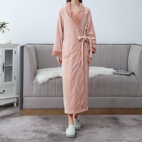 women's sleepwear flannel lace up solid couple long robes pajamas pocket warm couples bathrobe pajama 2021 autumn winter fashion ladies, Black;red
women's sleepwear flannel lace up solid couple long robes pajamas pocket warm couples bathrobe pajama 2021 autumn winter fashion ladies, Black;red