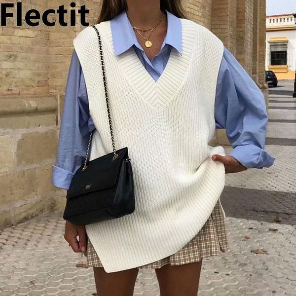 women's vests flectit cozy v-neck knit vest relaxe fit side slit ribbed neckline sweater fall winter trend outfit *, Black;white
women's vests flectit cozy v-neck knit vest relaxe fit side slit ribbed neckline sweater fall winter trend outfit *, Black;white