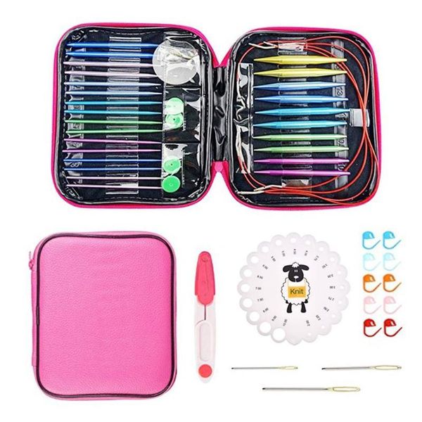 13pairs aluminum change head circular knitting needle ring set practical economy hook tool sewing woven tools, Black
13pairs aluminum change head circular knitting needle ring set practical economy hook tool sewing woven tools, Black
