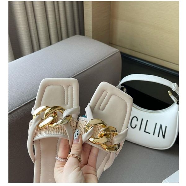 slippers flat shoes, sandals, british style chain, summer 2021 style, flip-flops, women's loafers,, Black
slippers flat shoes, sandals, british style chain, summer 2021 style, flip-flops, women's loafers,, Black