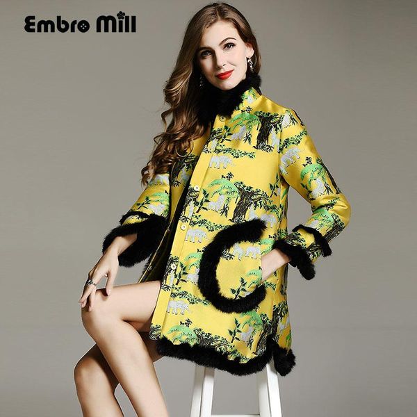women's trench coats embro mill high-end autumn winter coat for women windbreaker rayon vintage print floral warm outerwear female s-xx, Tan;black
women's trench coats embro mill high-end autumn winter coat for women windbreaker rayon vintage print floral warm outerwear female s-xx, Tan;black