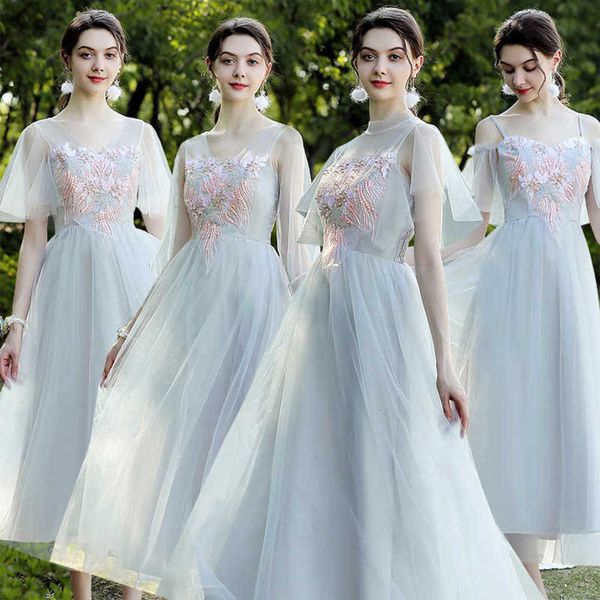 bridesmaid dress spring and summer long, usually can wear large size sister party fairy temperament show thin dress, White;black
bridesmaid dress spring and summer long, usually can wear large size sister party fairy temperament show thin dress, White;black